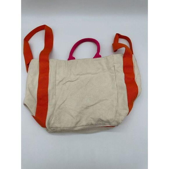 Victoria’s Secret Canvas Tote Shoulder Bag Inside Pocket Multi Way 20 x14 Multic - Picture 3 of 7